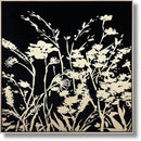 Gilded Meadow Silhouette - 32" x 32" Framed Wall Art