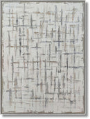 Frosted Crosshatch - 36" x 48" Framed Wall Art
