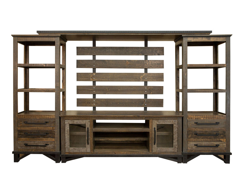 Loft Brown - TV Stand / Wall Unit - Two Tone Gray / Brown