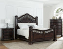 Steve Silver Monte Carlo King Poster Bed in Cocoa