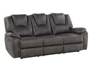 Steve Silver Katrine Manual Reclining Sofa in Charcoal