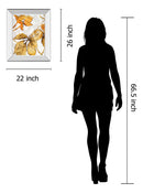 Gold Shadows Il By Patricia Pinto - Mirror Framed Print Wall Art - Dark Brown