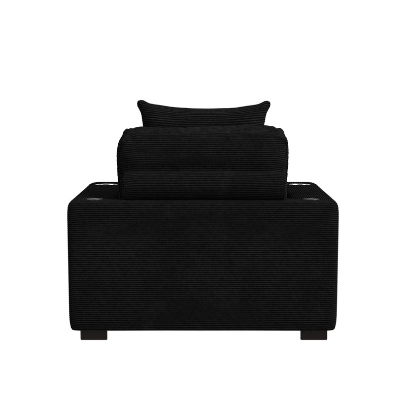 Arizona - Chaise With 1 Pillow 20", 2 Cupholders And 2 USB