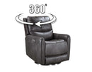 Steve Silver Athens Triple-Power 360 Degree Swivel Motion Chair in Charcoal