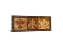 Fleur De Lis Trio Il By Thomas Riker - Framed Print Wall Art - Dark Brown