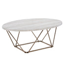 Rowan - Faux Marble Top Coffee Table - Gray