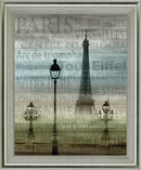 Foggy Paris Vista - 28" x 34" Framed Wall Art