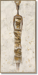 Radiant Muse Silhouette - 21" x 40" Framed Wall Art