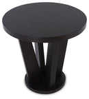 Chasinfield - Round End Table - Dark Brown
