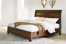 Trellington - King Sleigh Storage Bed - Brown