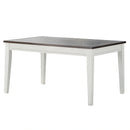 Steve Silver Caylie Dining Table in Two-tone Ivory and Driftwood