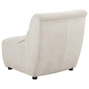 Charlotte Upholstered Curved Armless Chair Ivory - Austin's Furniture Depot (Austin,TX)