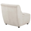 Charlotte Upholstered Curved Armless Chair Ivory - Austin's Furniture Depot (Austin,TX)