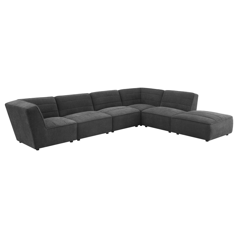 Sunny Upholstered 6-piece Modular Sectional Dark Charcoal - Austin's Furniture Depot (Austin,TX)