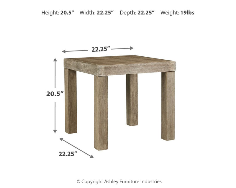 Silo Point - Square End Table - Brown