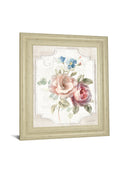 Cottage Garden IV On Wood By Danhui Nai - Framed Print Wall Art - White