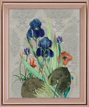 Mystic Iris Garden - 28" x 34" Framed Wall Art