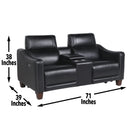 Giorno - Dual Power Console Loveseat - Black