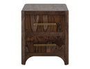 Praga - 2-Drawer Nightstand - Almond / Barrel Brown