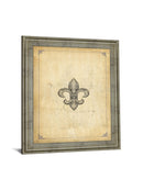 Classic Fleur Crest - 28" x 34" Framed Wall Art