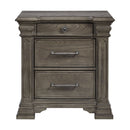 Kings Court - 3-Drawer Nightstand (Sliding Top) - Gray