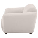 Destino - Chenille Upholstered Splayed Arm Accent Chair - Greige