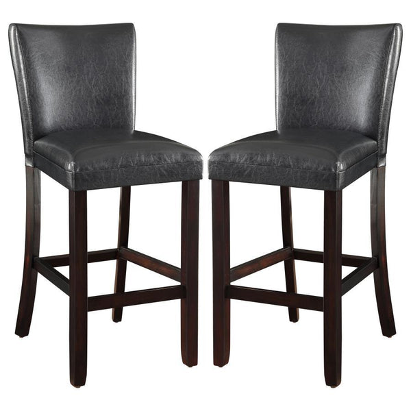 Alberton - Leatherette Upholstered Bar Chair (Set of 2) - Black