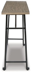 Lesterton - Long Counter Table - Light Brown / Black