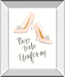Boss Babe III By Jenaya Jackson - Mirror Framed Print Wall Art - White