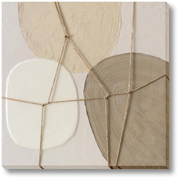 Roped Pebble Harmony - 39" x 39" Framed Wall Art