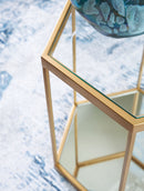 Veerwick - Accent Cocktail Table - Gold Finish