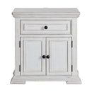 Heather - 1-Drawer Nightstand With USB - Rustic White