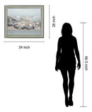 Frosted Divide - 28" x 34" Framed Wall Art