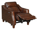 Steve Silver Akari Leather Dual Power Recliner in English Chestnut