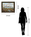 Woolly Grazing Vista - 28" x 34" Framed Wall Art