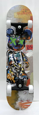 Skateboard - Graffiti Bear White - Gray