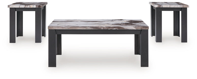 Jazmore - Dark Brown - Occasional Table Set (Set of 3)