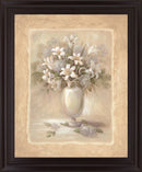 Ivory Blossom Vase - 28" x 34" Framed Wall Art