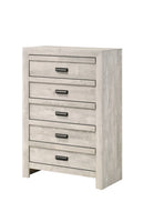 Crown Mark Furniture Valor 5 Drawer Chest in Gray image