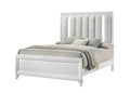 Crown Mark Furniture Cressida Queen Upholstered Panel Bed in White B7300-Q image