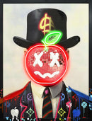 Glowing Dapper Apple - 25" x 33" Framed Wall Art
