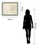 Aged Cartographer - 28" x 34" Framed Wall Art