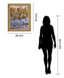 Golden River Promenade - 28" x 34" Framed Wall Art