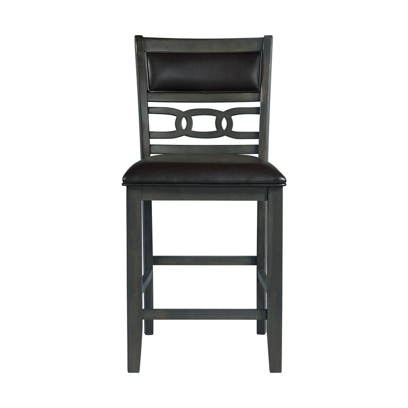 Amherst - Counter Side Chair With PU Cushion (Set of 2) - Gray Finish