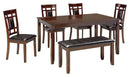 Bennox - Dining Room Table Set (Set of 6) - Brown