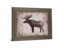 Wildness Iv-timber By Sandra Jacobs - Framed Elk Print Wall Art - Dark Brown