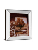 Fall Vignette I By Carol Robinson - Mirror Framed Print Wall Art - Dark Brown