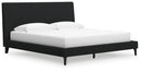 Cadmori - Upholstered Bed With Roll Slats