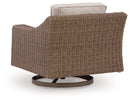 Laguna Heights - Swivel Lounge With Cushion - Beige