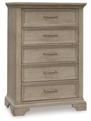 Vallardia - Five Drawer Chest - Light Grayish Brown
